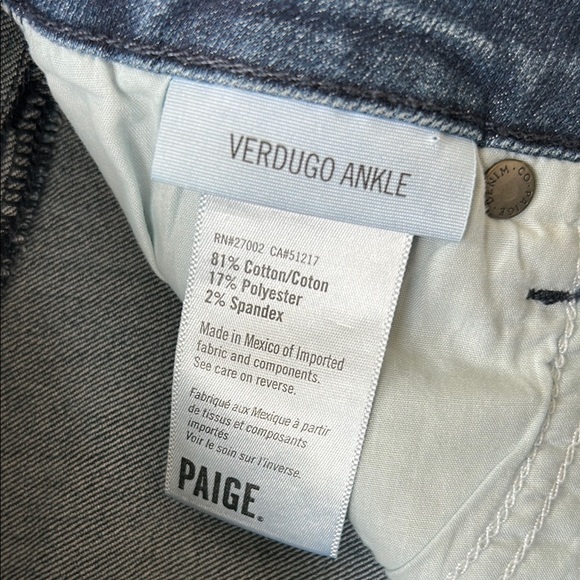 Paige Women's Verdugo Ankle Skinny Denim Jeans Size 23 - Picture 3 of 4